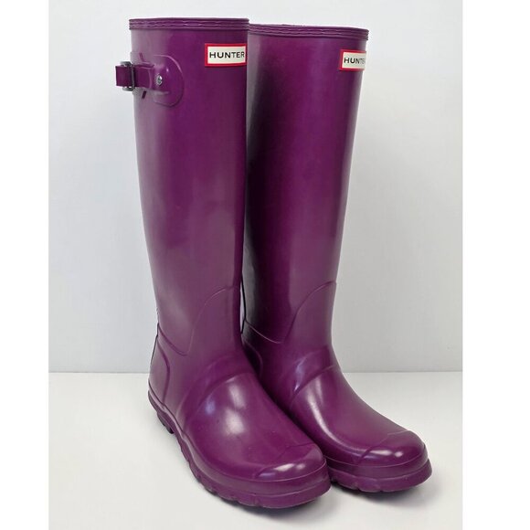 Hunter Shoes - Hunter Original Tall Gloss Boot Violet - 8